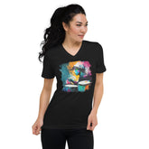 Drumming Up A Storm Unisex Short Sleeve V-Neck T-Shirt - Beyond T-shirts
